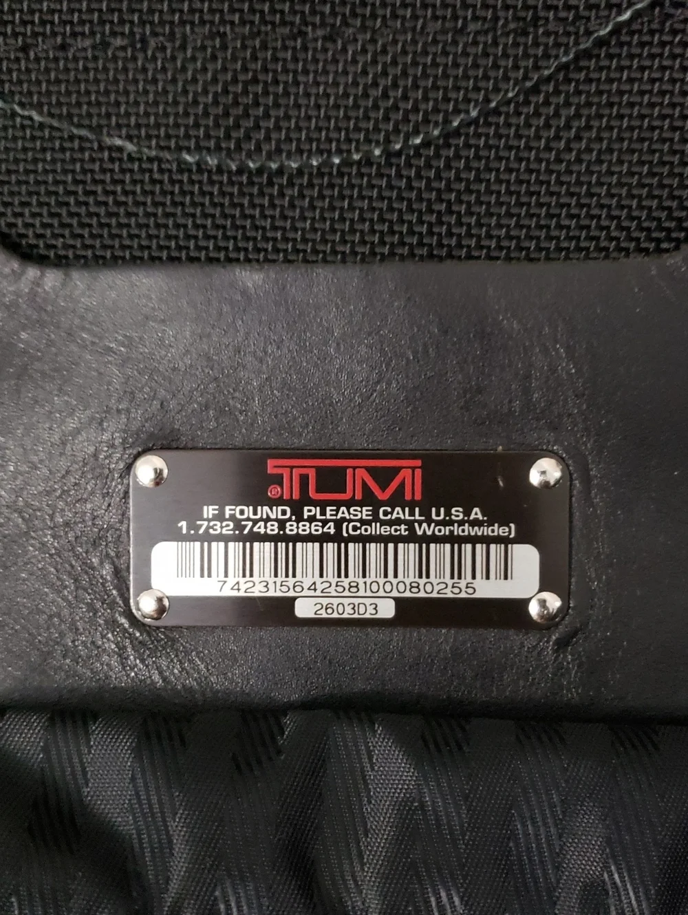 TUMI Black Ballistic Nylon Laptop Briefcase Messenger Bag Business Travel 2603D3